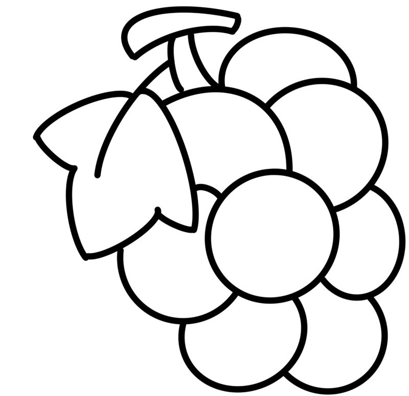 How to draw easy grapes 5