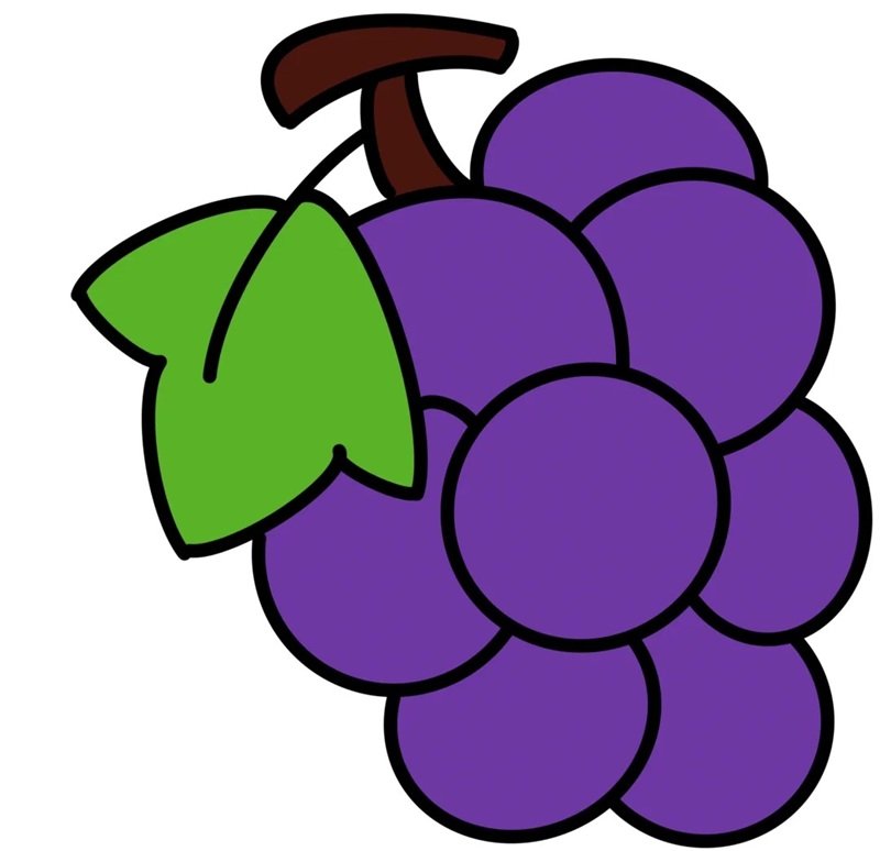 How to draw easy grapes