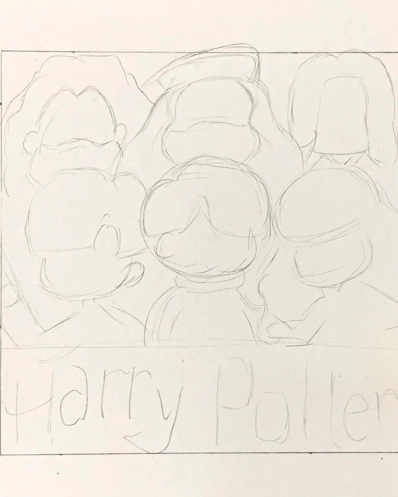 How to draw easy Harry Potter 1