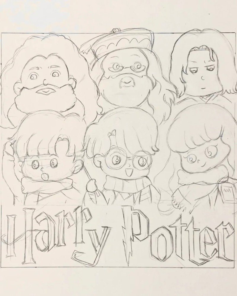 How to draw easy Harry Potter 2