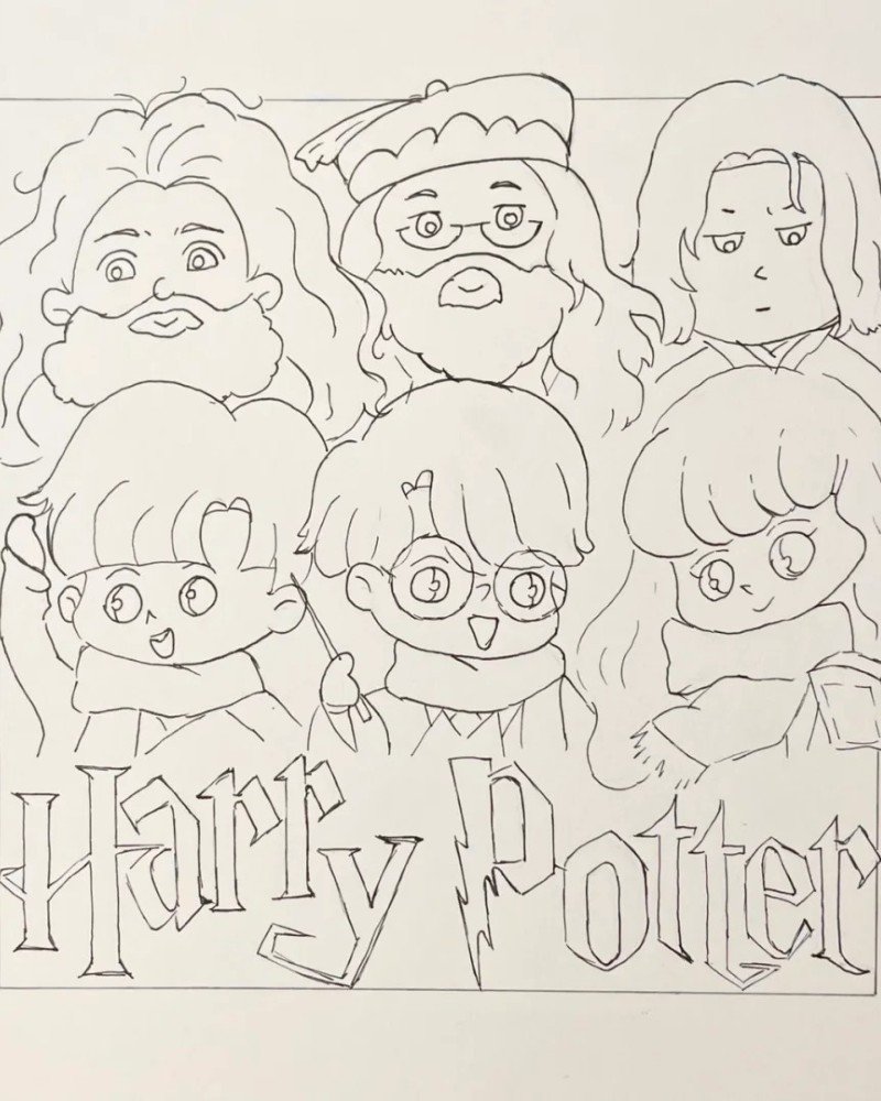 How to draw easy Harry Potter 3
