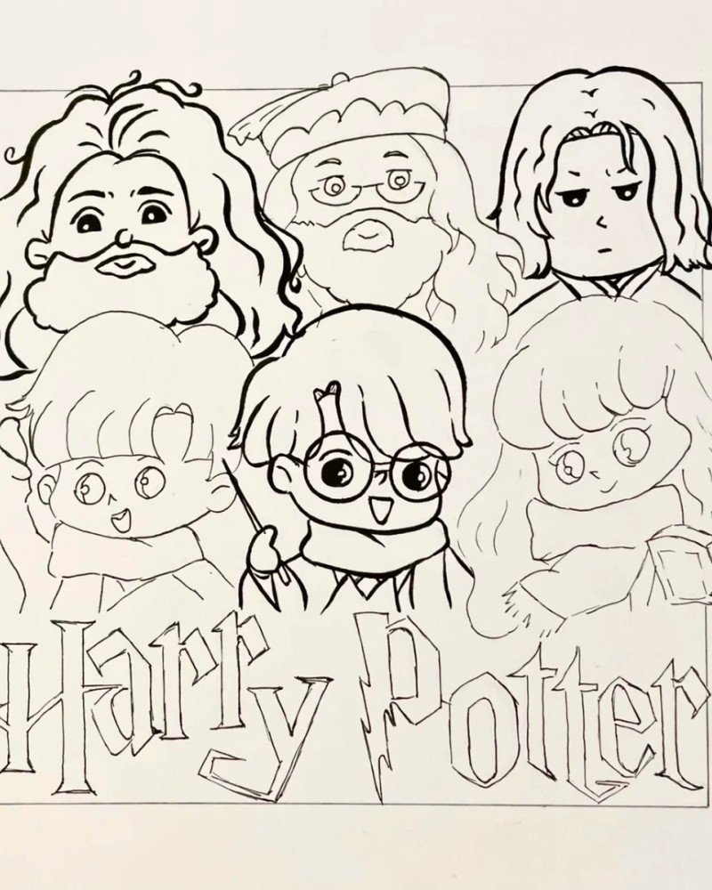 How to draw easy Harry Potter 4