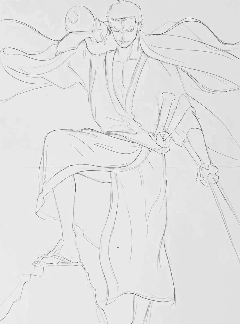 How to draw easy zoro 2