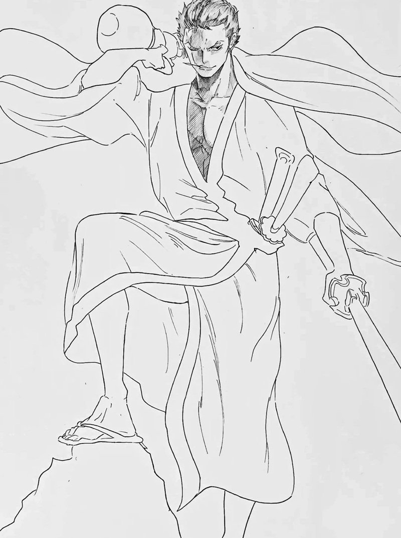 How to draw easy zoro 4