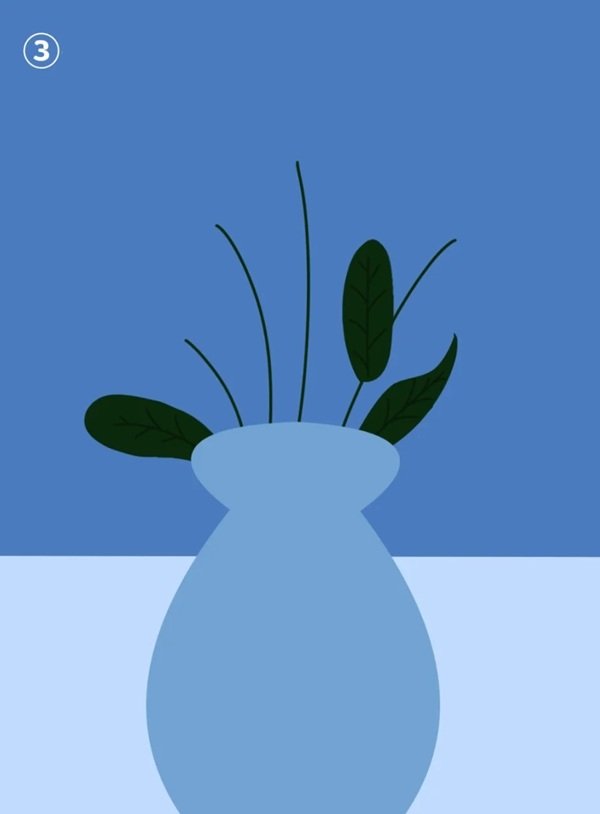 How to draw flowers in a vase 3