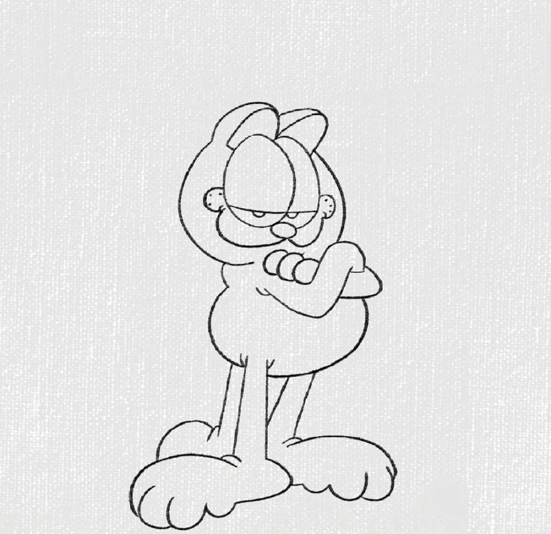 How to draw garfield easy 6