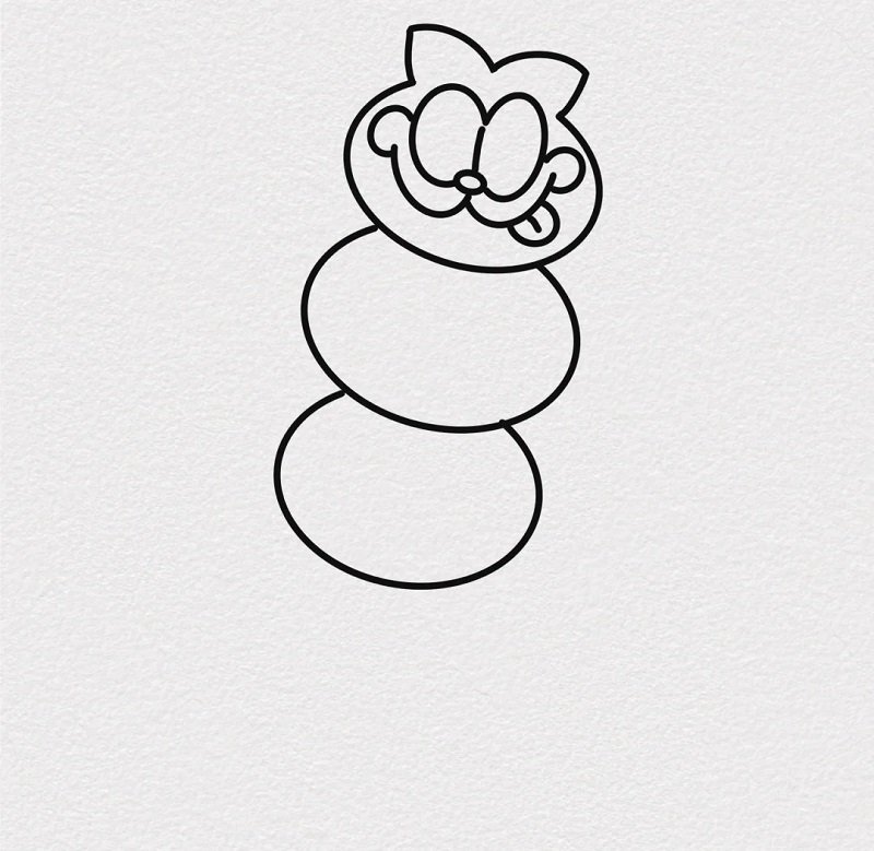 How to draw garfield easy for kids 4