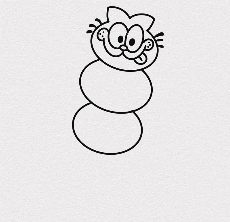 How to draw garfield easy for kids 5