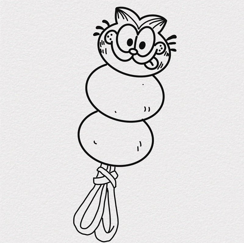 How to draw garfield easy for kids 8