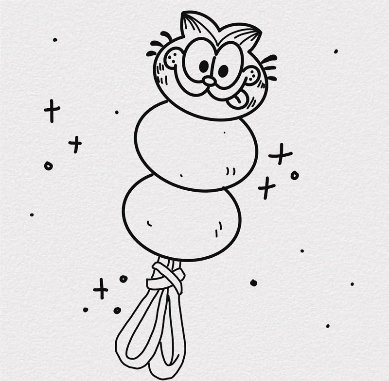 How to draw garfield easy for kids