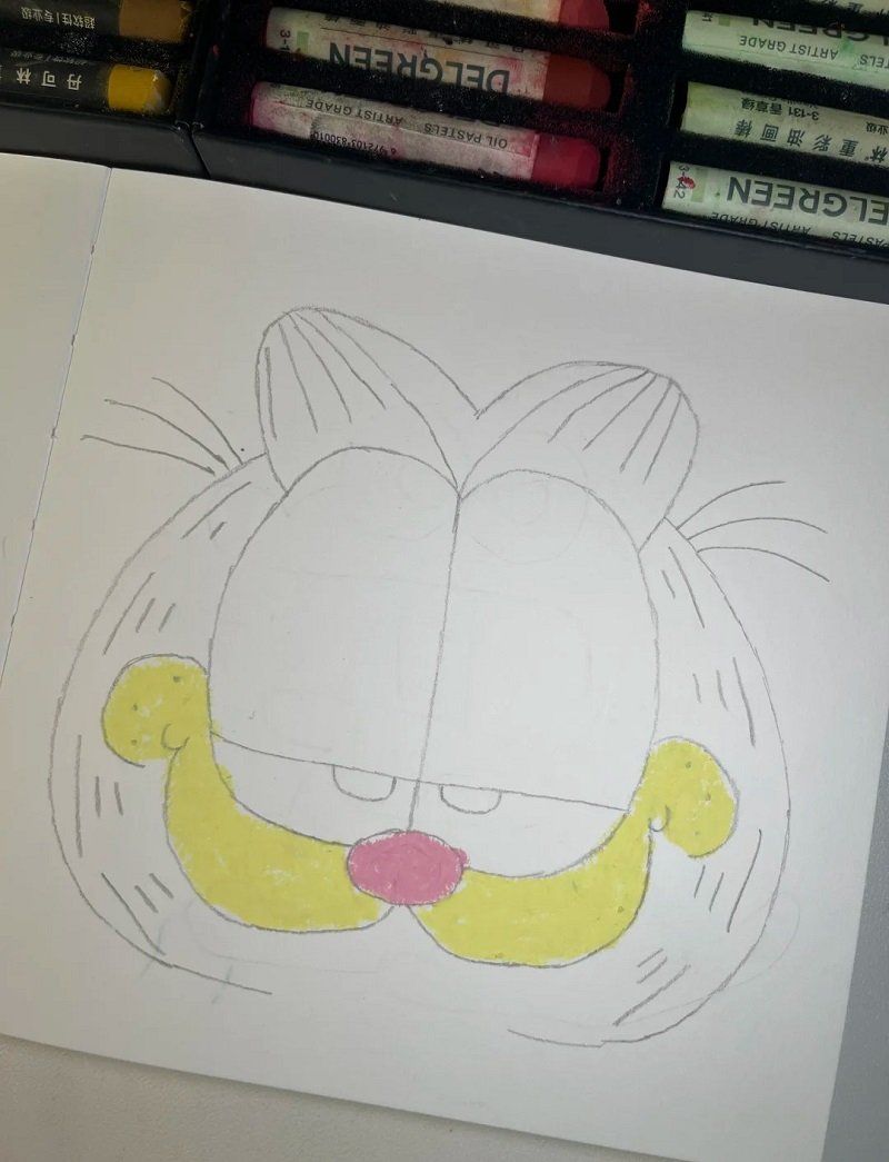 How to draw garfield easy step by step 6