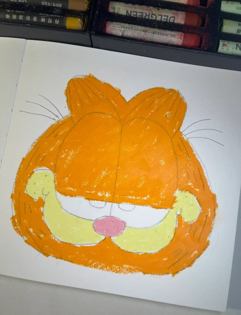 How to draw garfield easy step by step 7
