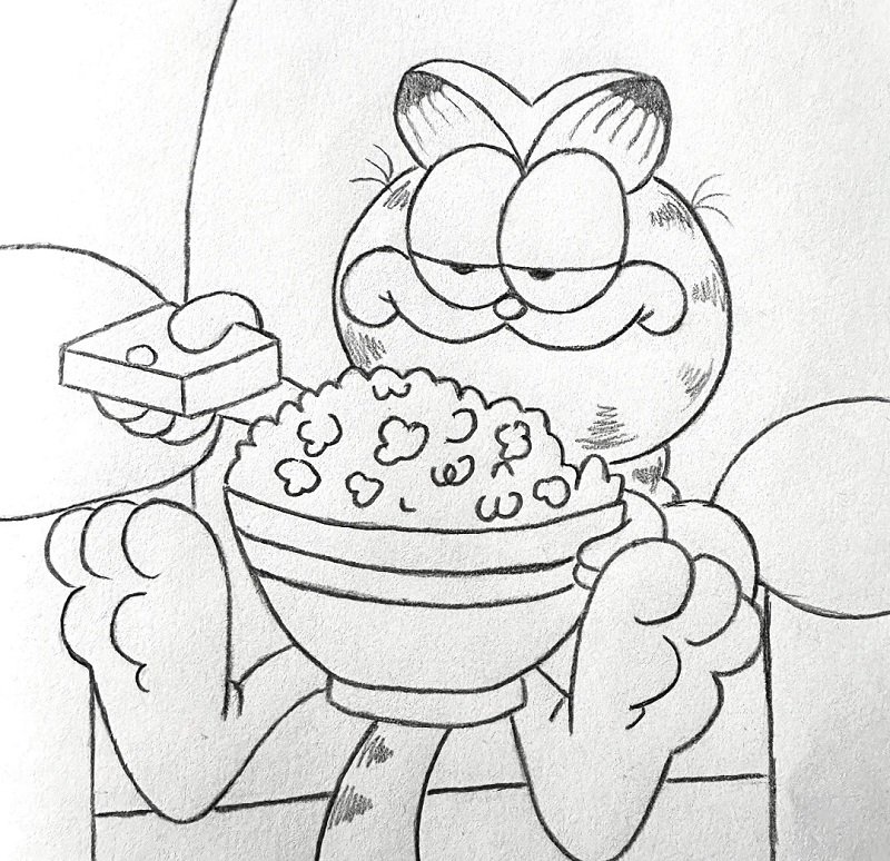 How to draw garfield for kids 10