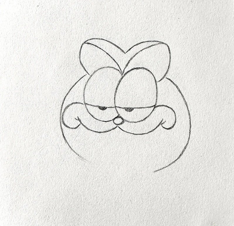 How to draw garfield for kids 3