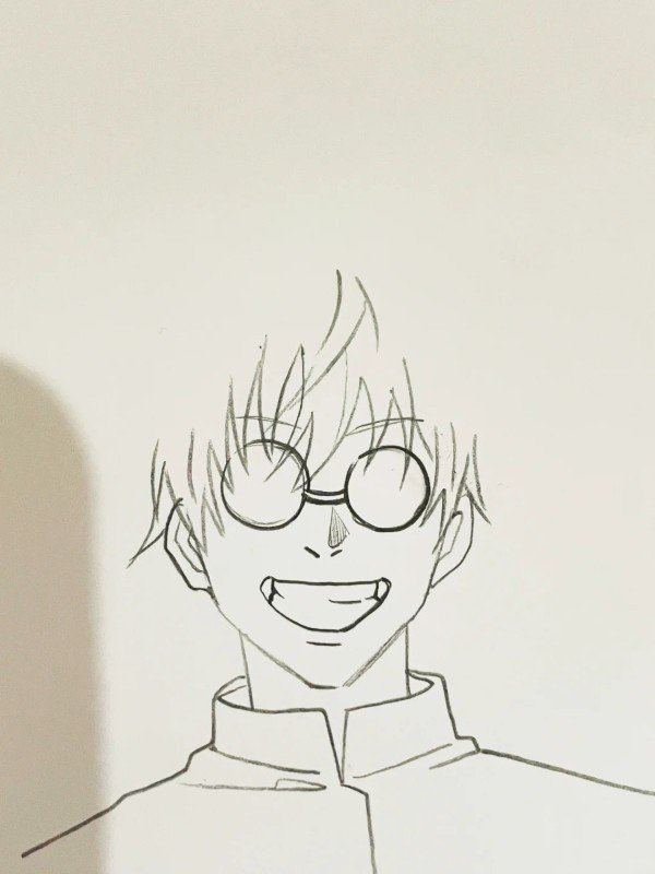 How to draw Gojo 4