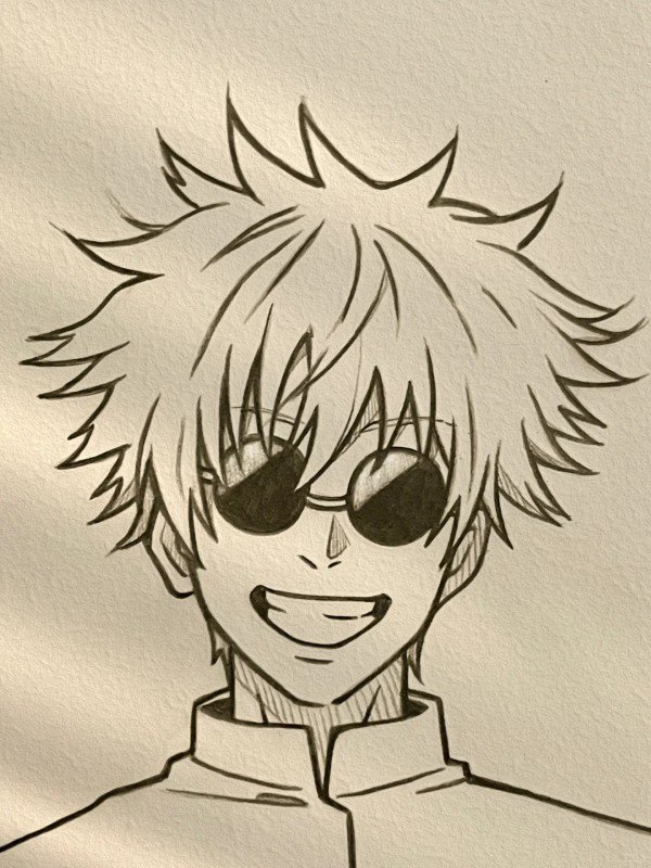 How to draw Gojo