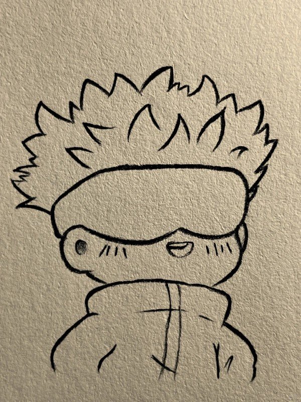 How to draw Gojo easy 4