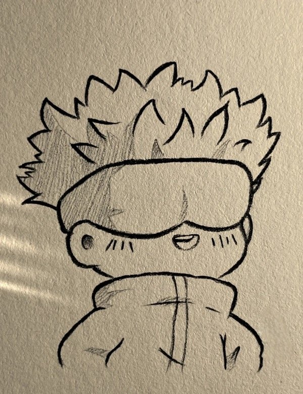 How to draw Gojo easy