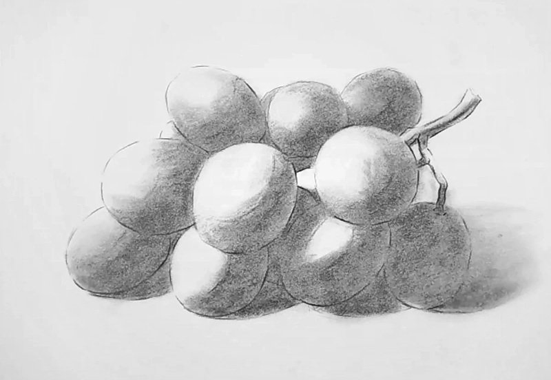How to draw grapes beautiful 3