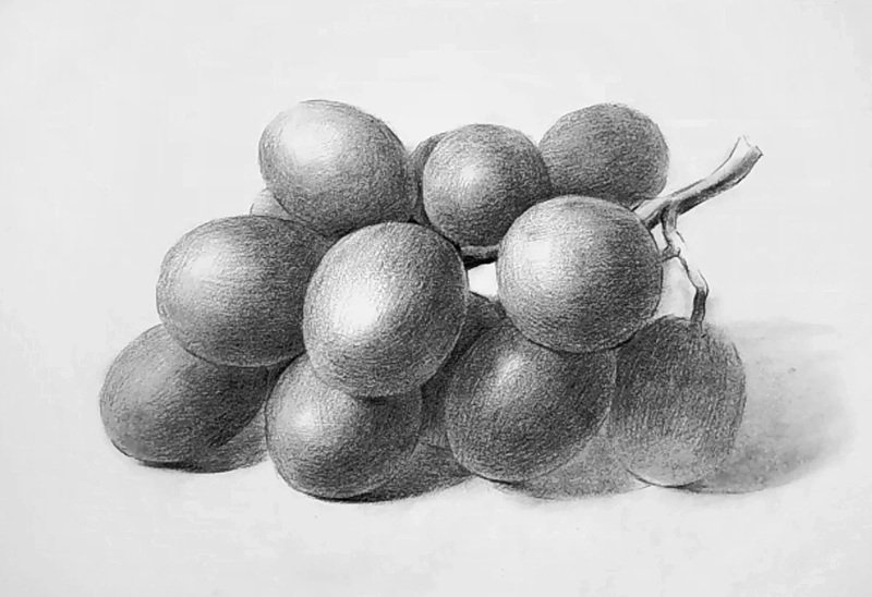 How to draw grapes beautiful 4