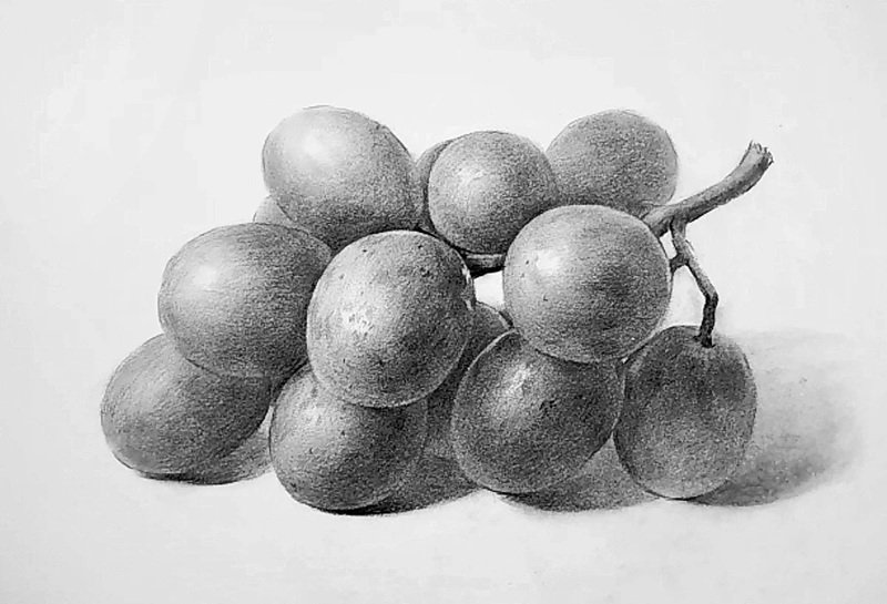 How to draw grapes beautiful 5
