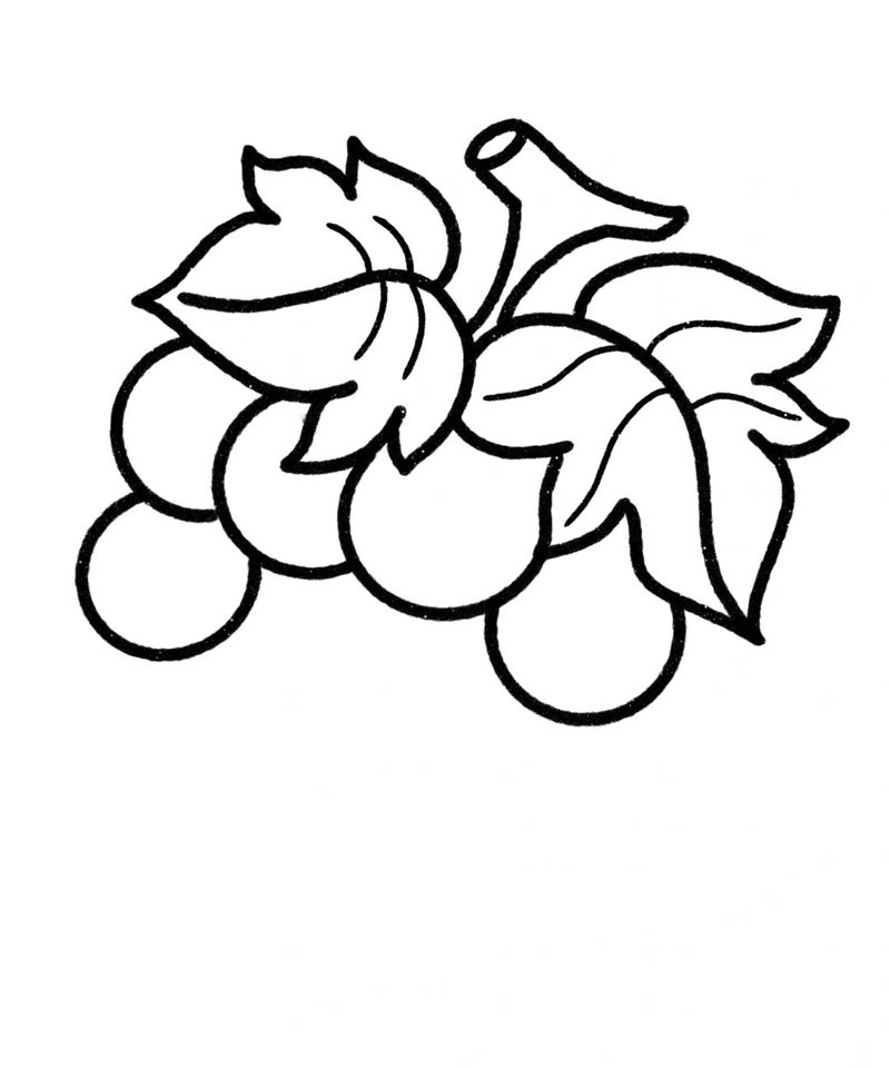 How to draw grapes easy 2