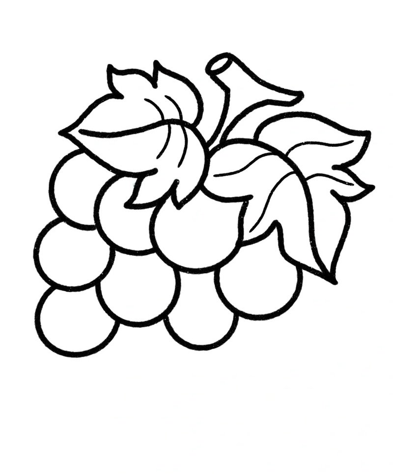How to draw grapes easy 3
