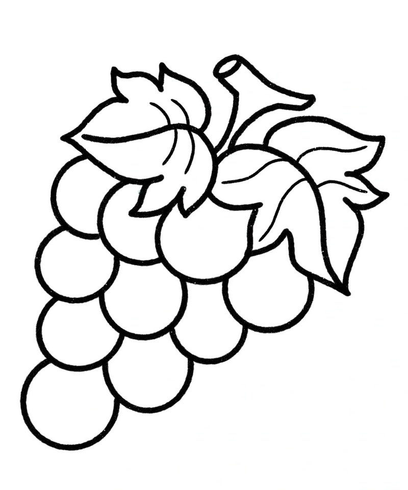 How to draw grapes easy 4