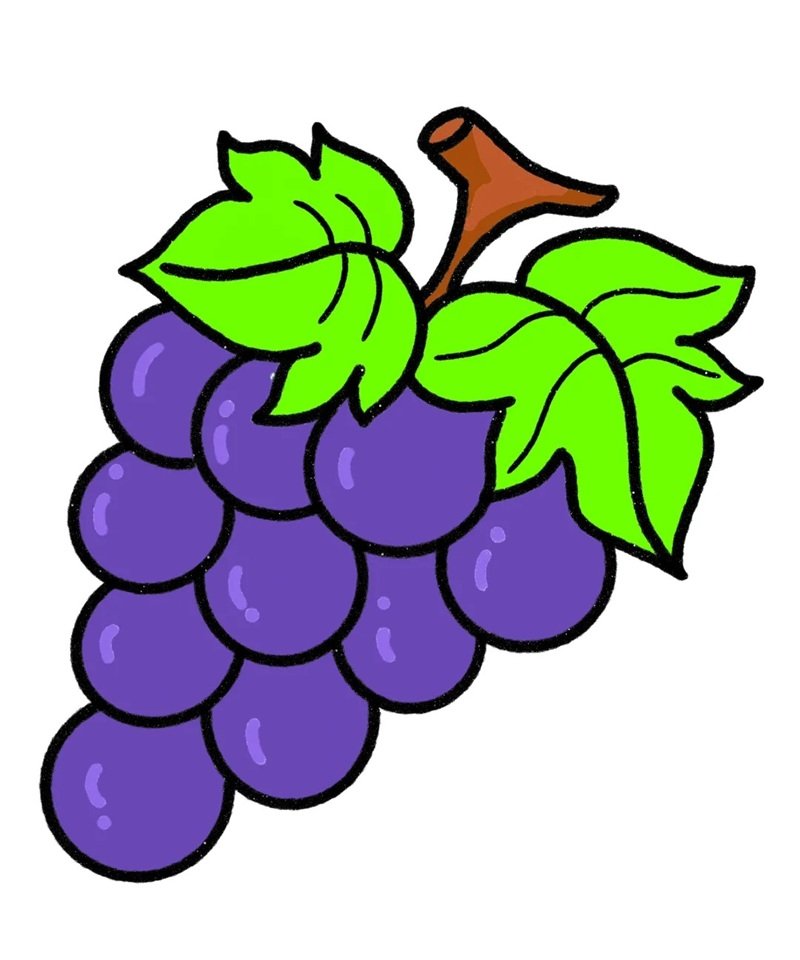 How to draw grapes easy