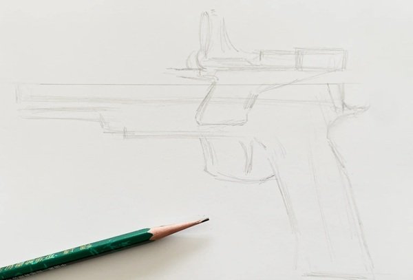 How to draw guns beautiful 1
