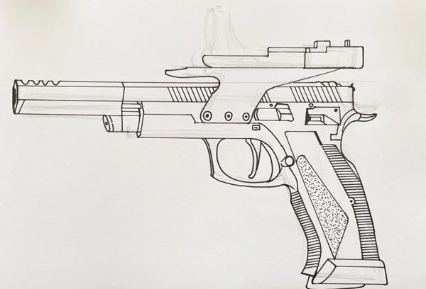How to draw guns beautiful 5