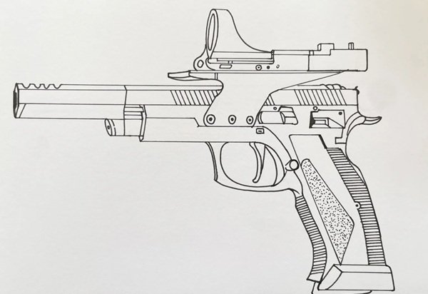 How to draw guns beautiful