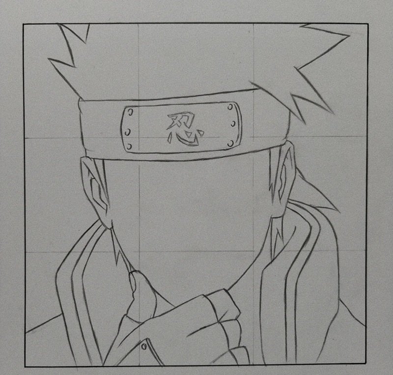 How to draw kakashi easy 6