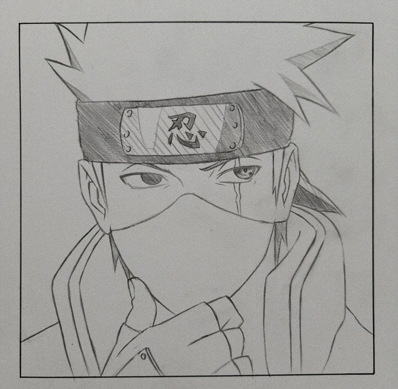 How to draw kakashi easy 7