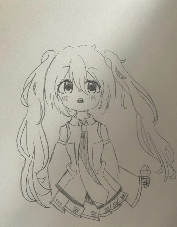 How to draw hatsune miku chibi 8