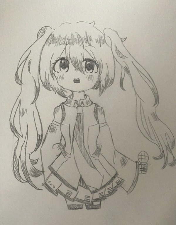 How to draw hatsune miku chibi