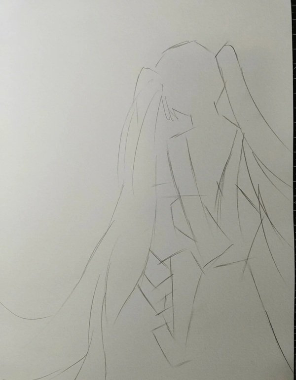 How to draw hatsune miku step by step 1