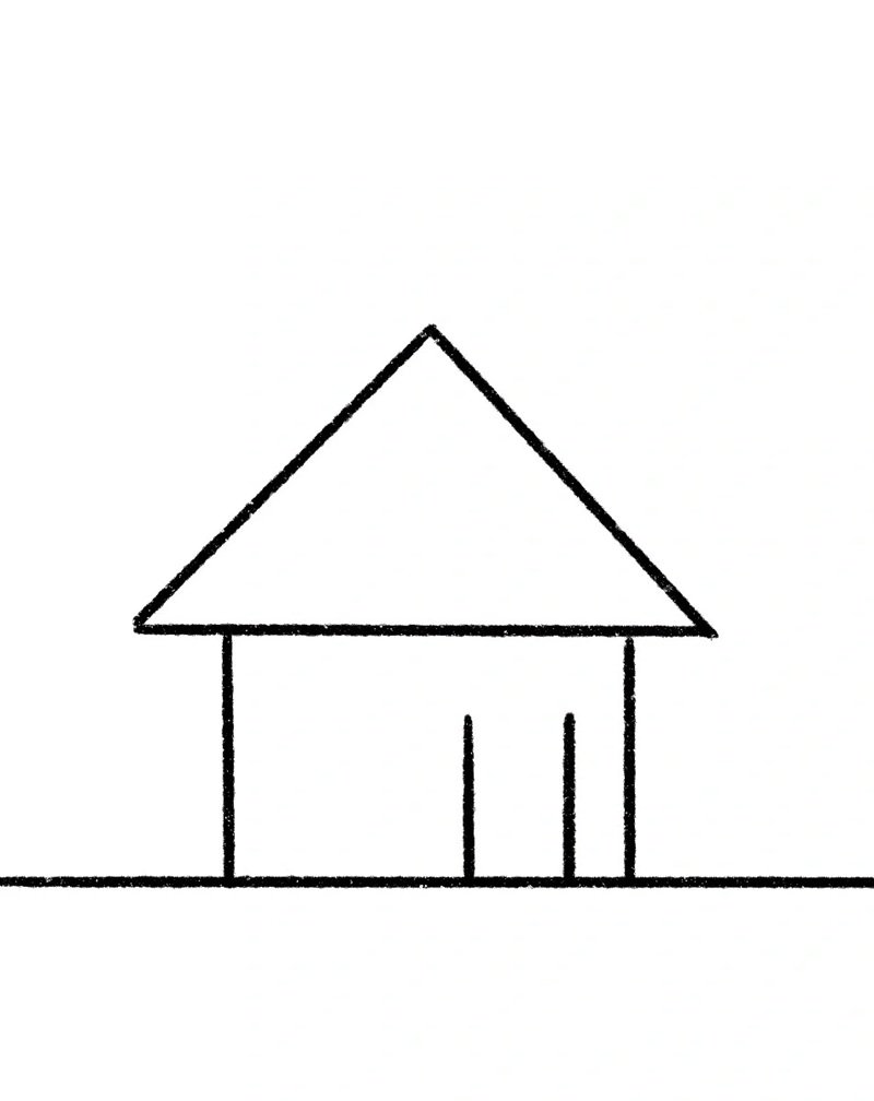 How to draw house 3
