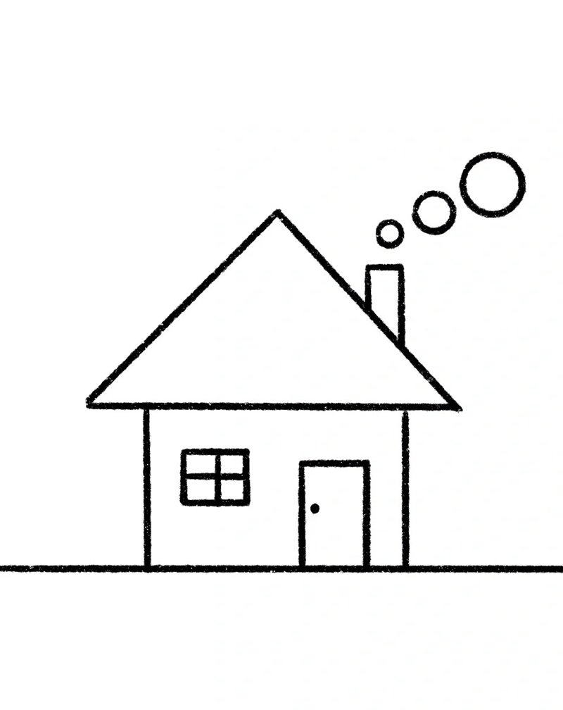 How to draw house 4