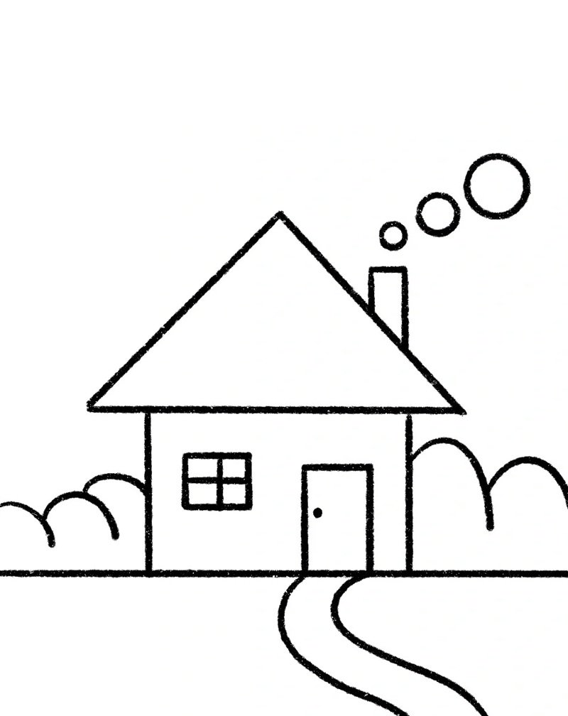 How to draw house 5