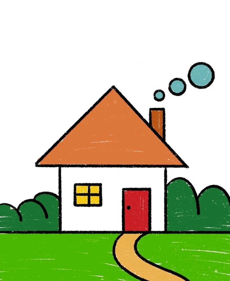 How to draw house
