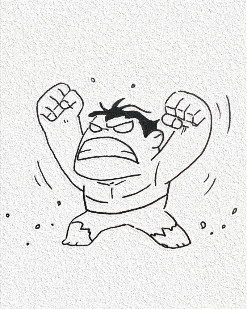 How to draw hulk cute 5