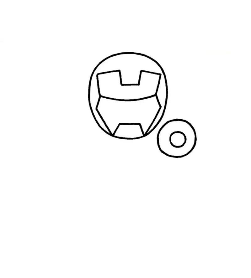 How to draw iron man easy 3