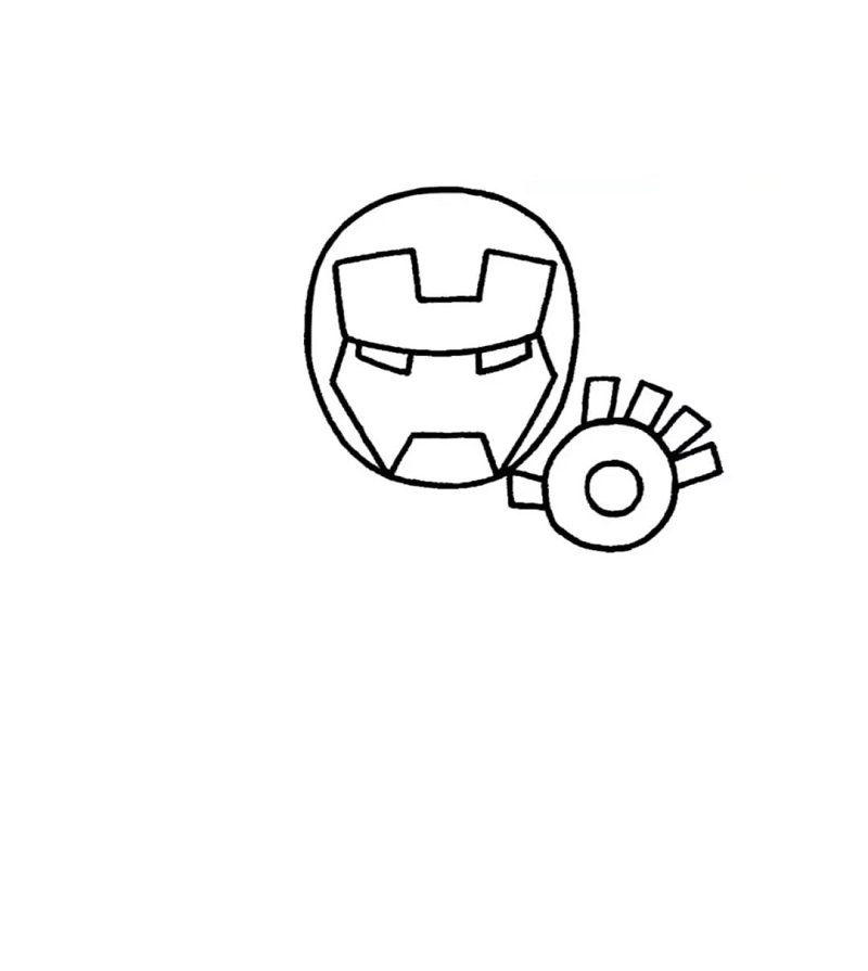 How to draw iron man easy 4