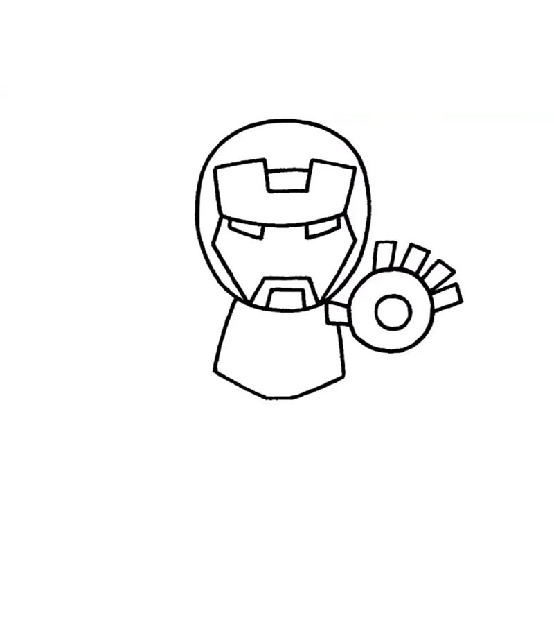 How to draw iron man easy 5