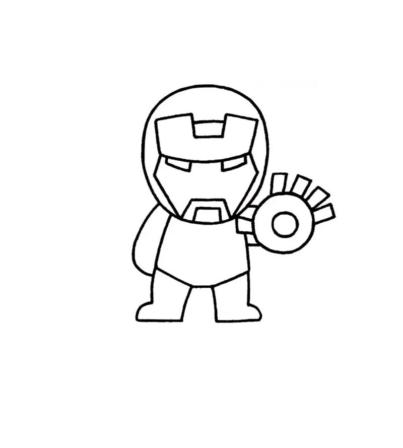 How to draw iron man easy 6