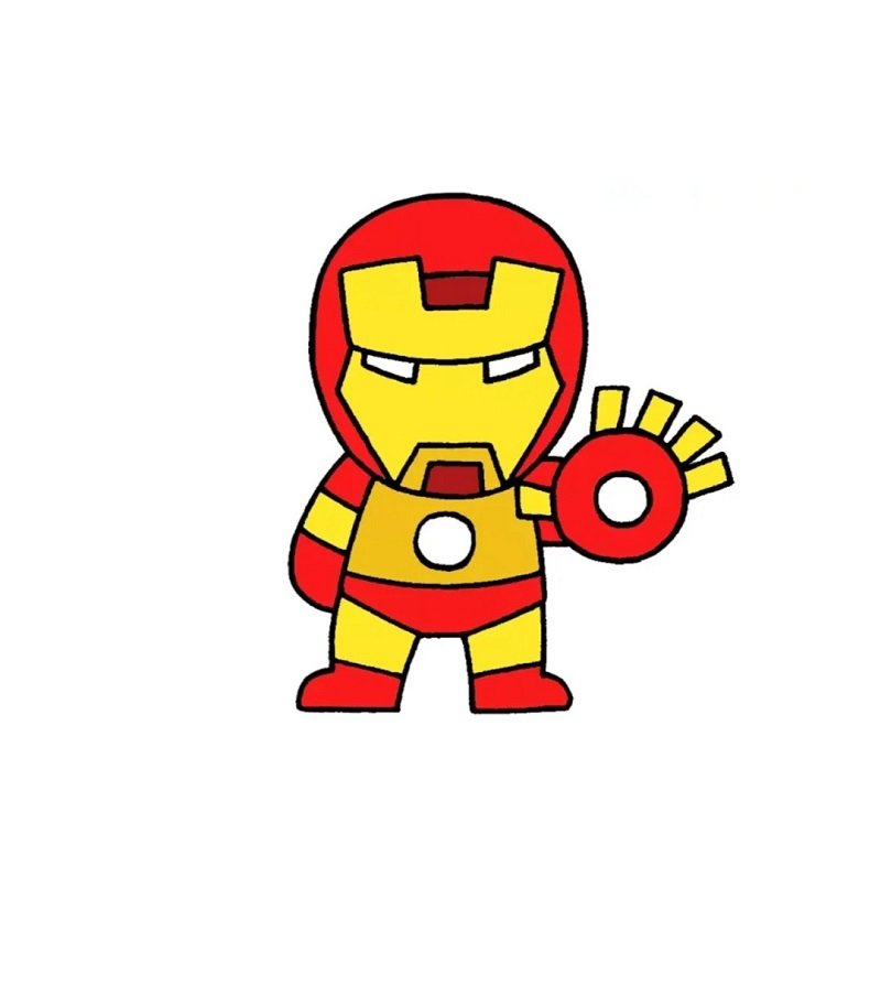 How to draw iron man easy