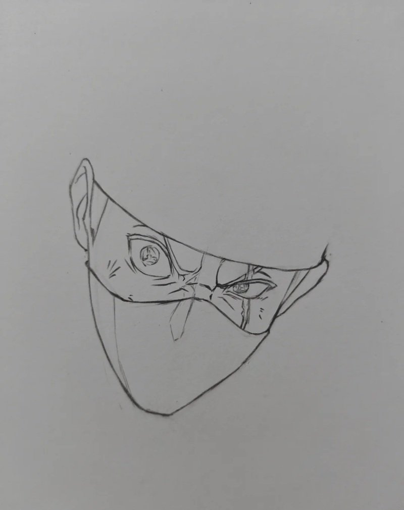 how to draw kakashi 1