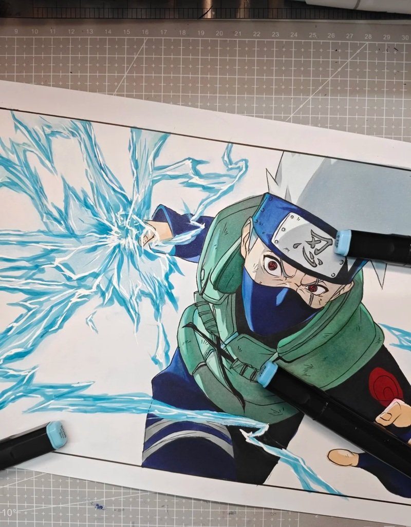 how to draw kakashi 9