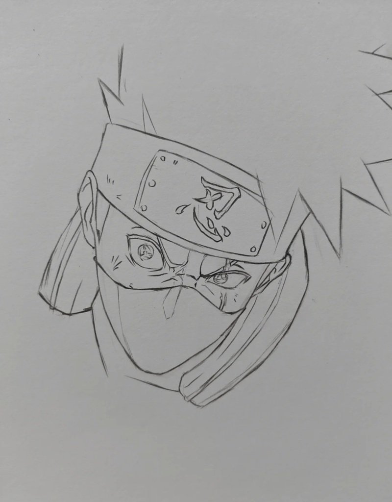how to draw kakashi 2